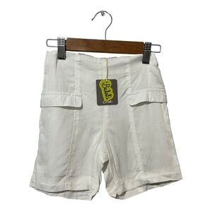 Belati Boys Linen Cotton Shorts White Size 8 Brand New